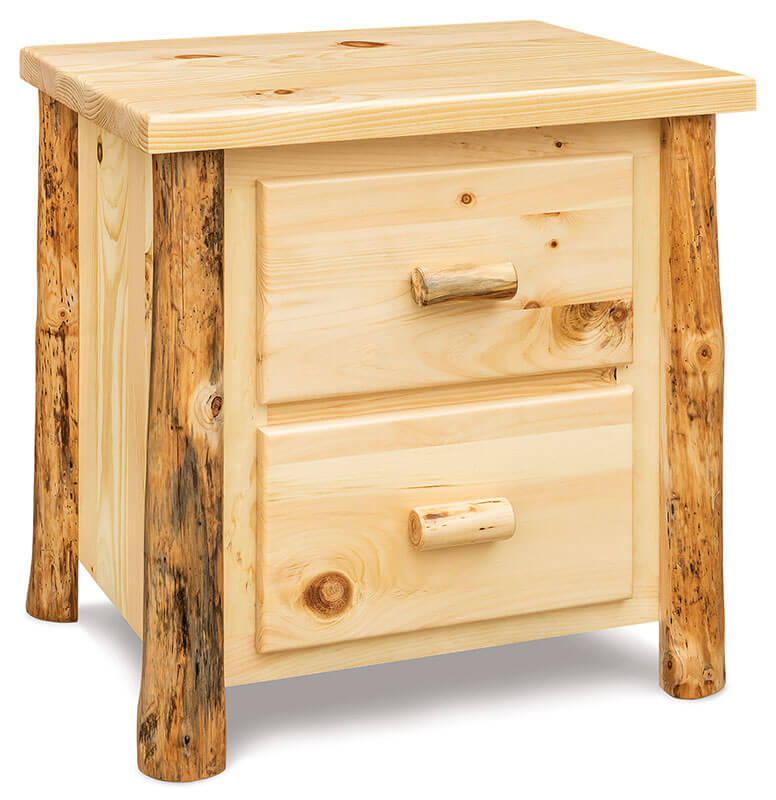 Fireside Log Furniture 2 Drawer Nightstand