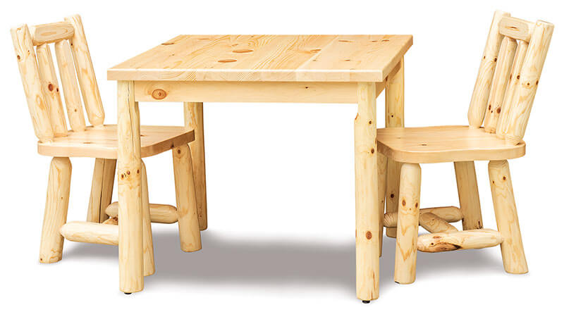 Fireside Log Furniture 36 inch Square Leg Table