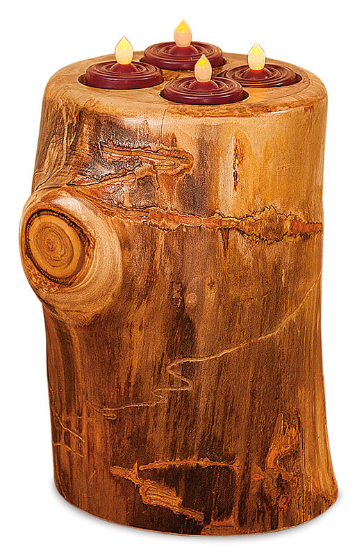 Fireside Log Furniture Tealight Post
