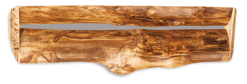Fireside Log Furniture 3 ft. Slab Shelf without Pegs Aspen
