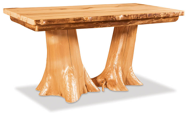 Fireside Log Furniture Double Stump Table Aspen